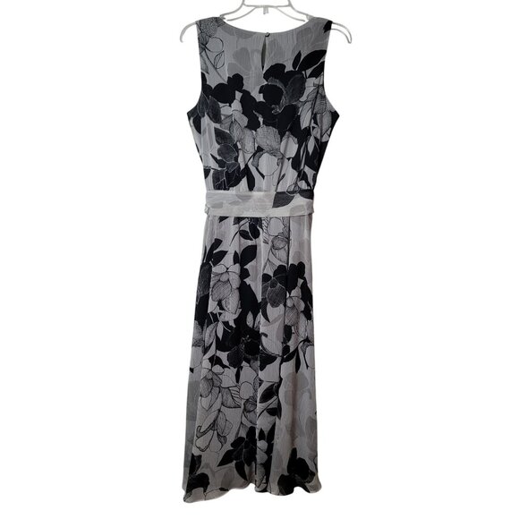 J.B.S.  Womens Floral Sleeveless Tea Lenght Dress Size M Black & Gray - Picture 5 of 11